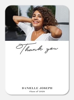 grad thank you cards Graduation Thank You Card with Photo | Grad Thank You | Personalized  Graduation Card main image 1