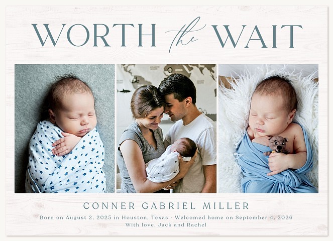 Worth Waiting For Baby Announcements