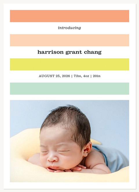 Sweet Stripes Baby Announcements