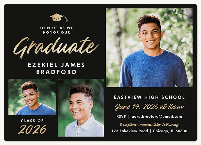 Shiny Cap Graduation Cards