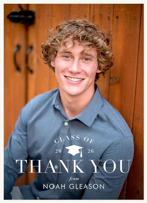 Grad Cap Thank You Cards 