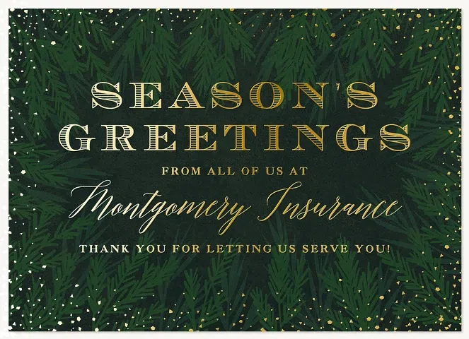 Shimmered Greetings Business Holiday Cards