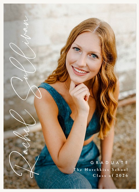 Side Script Graduation Invitations