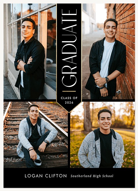 Center Pennant Graduation Cards