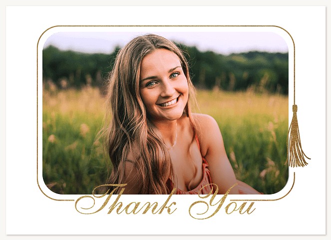 Gilded Tassel Frame Thank You Cards 