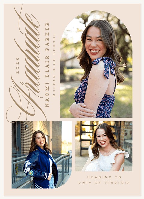 Arched Trio Graduation Cards