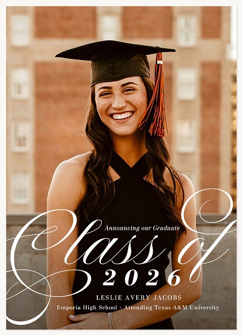 Formal Flourish Graduation Cards