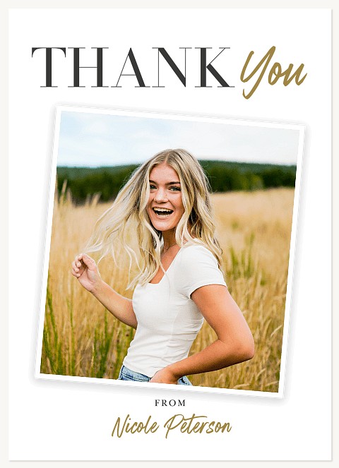 Tilted Snapshot Thank You Cards 