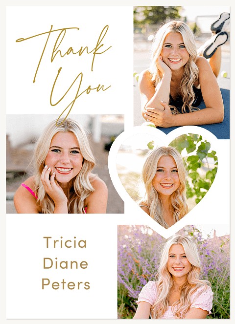 Heart Photo Thank You Cards 