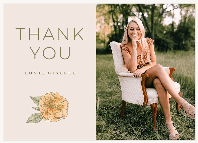 Floral Corners Thank You Cards 