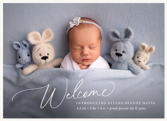 Graceful Welcome Baby Announcements