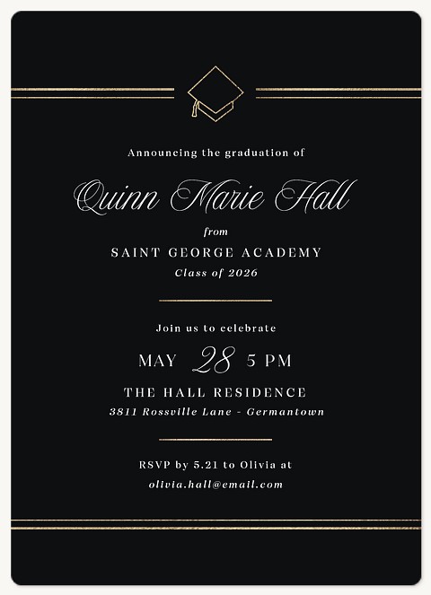 Type Cap Graduation Cards