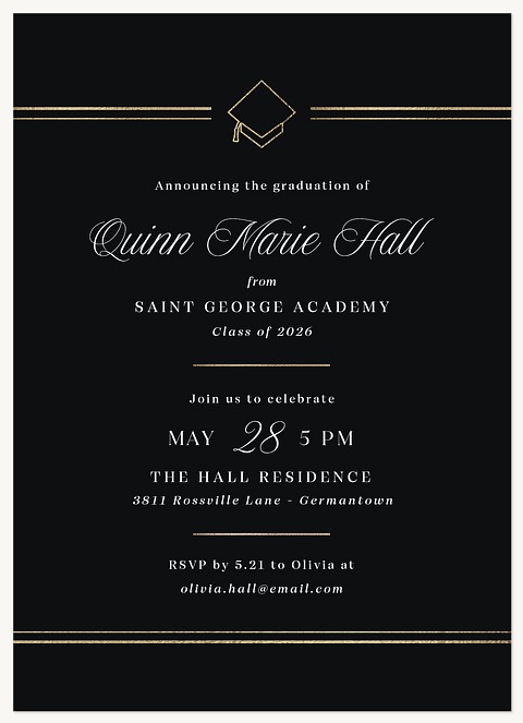 Type Cap Graduation Cards