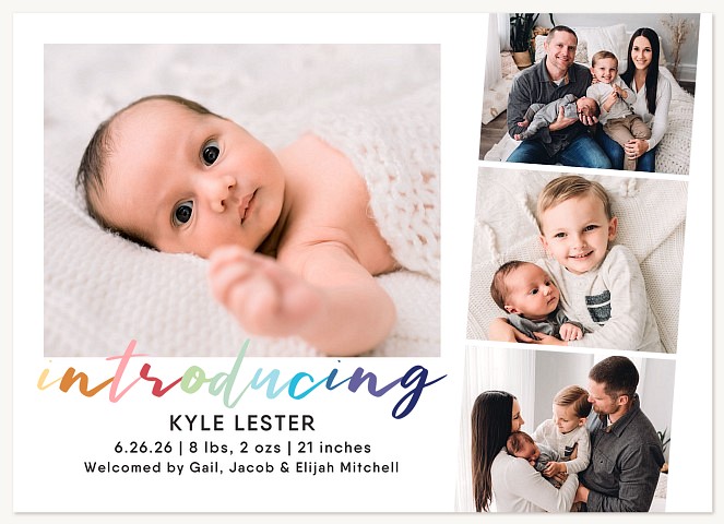 Rainbow Connection Baby Announcements