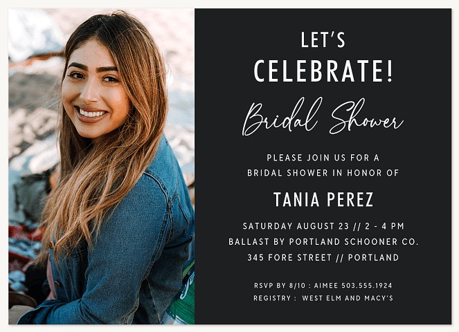 Modern Simplicity Bridal Shower Invitations