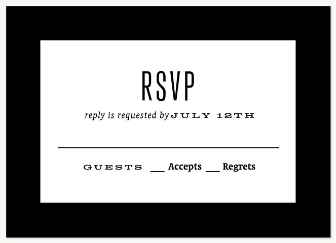 Tuxedo Bar Mitzvah RSVP Cards