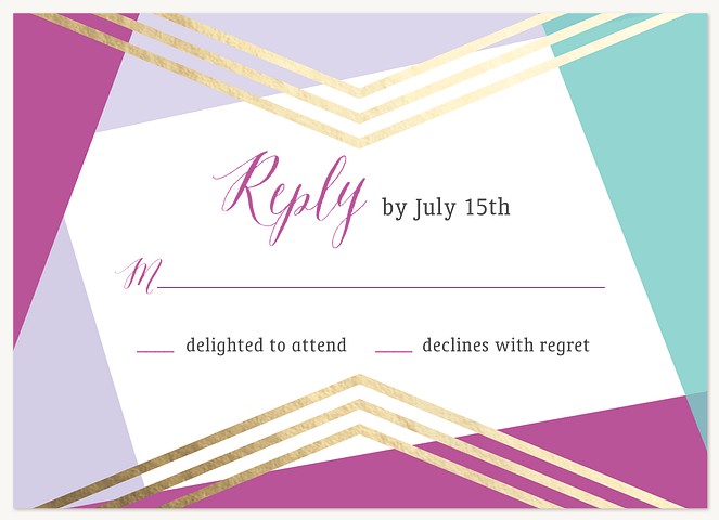 Pops of Color Bat Mitzvah RSVP Cards