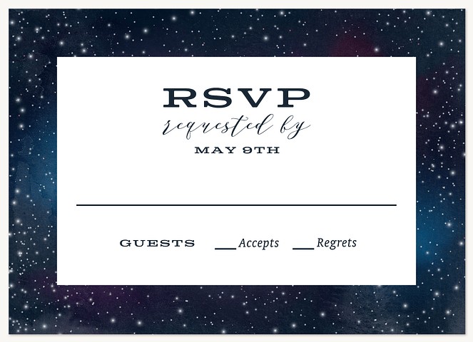 Cosmos Bar Mitzvah RSVP Cards