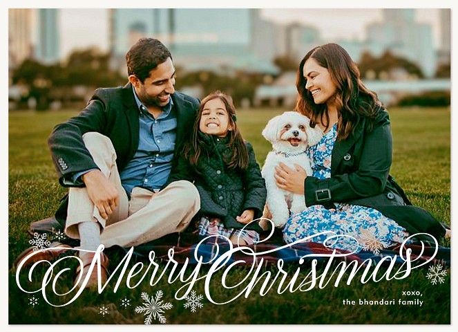 Script Slope Personalized Holiday Cards