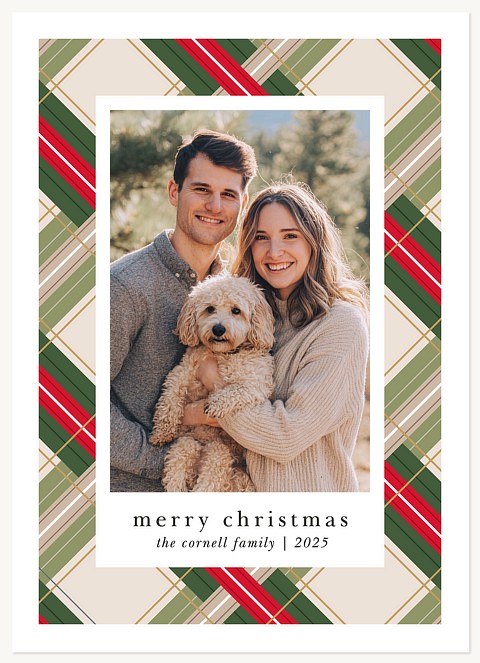 Fresh Plaid Personalized Holiday Cards