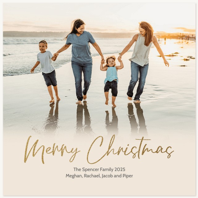 Gilded Memories Personalized Holiday Cards