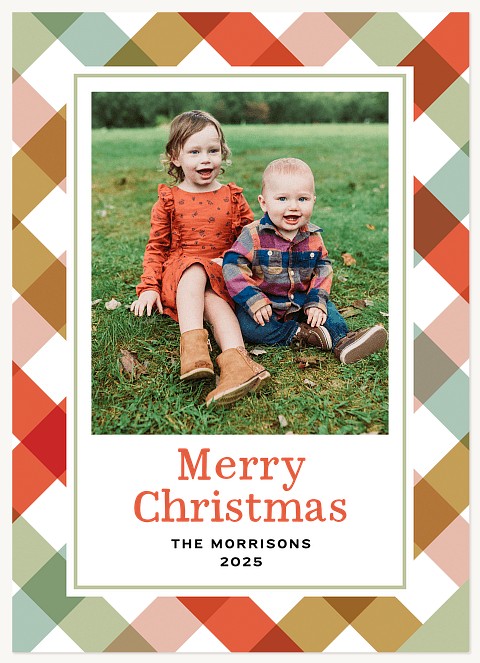 Plaid Trad Personalized Holiday Cards