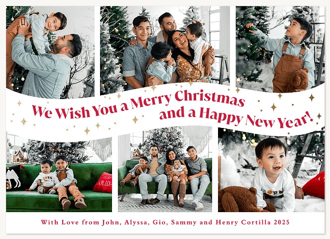 Wavy Lyrics Personalized Holiday Cards