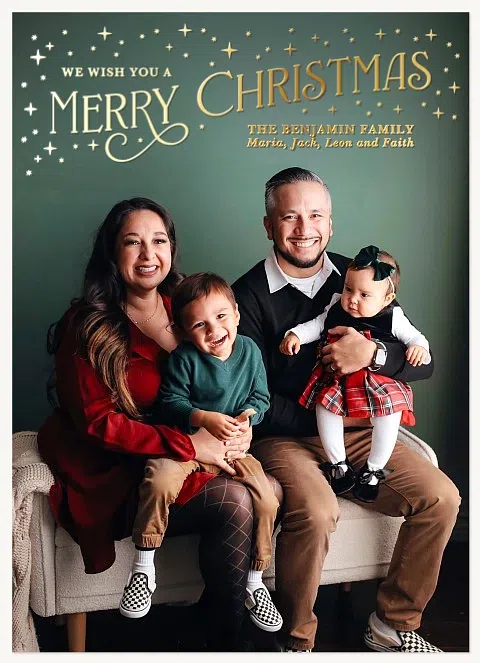 Ultimate Sparkle Personalized Holiday Cards