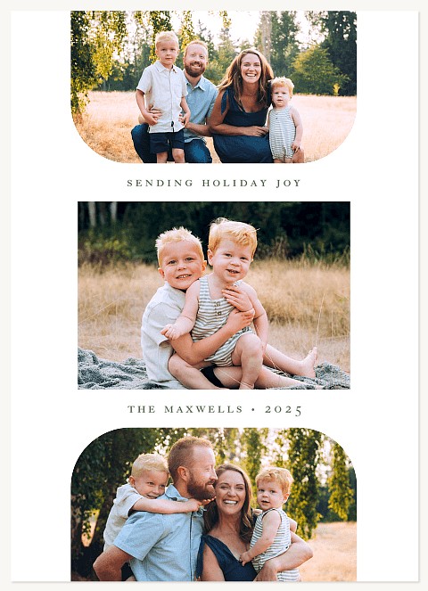 Modern Stack Personalized Holiday Cards