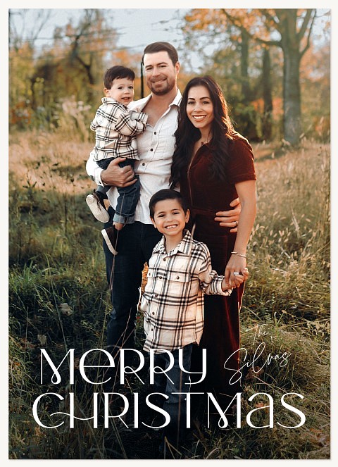 Modern Typeface Personalized Holiday Cards