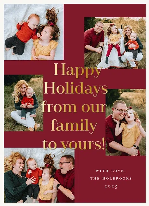 Shining Note Personalized Holiday Cards