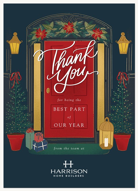 Festive Entrance Business Holiday Cards