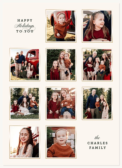 Polished Collage Personalized Holiday Cards