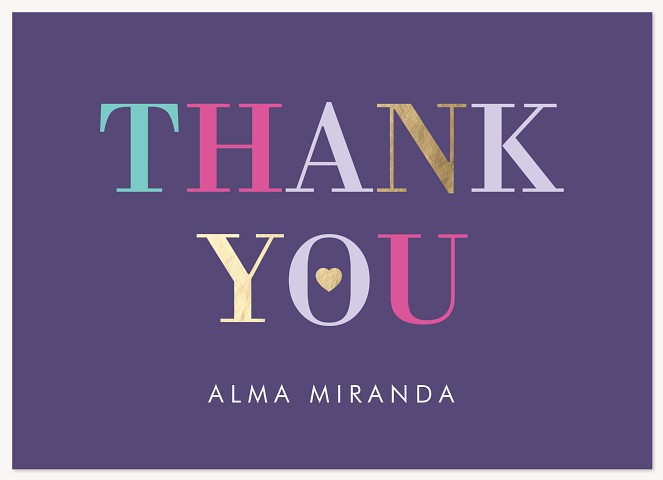 Lovely Letters Quinceañera Thank You Cards