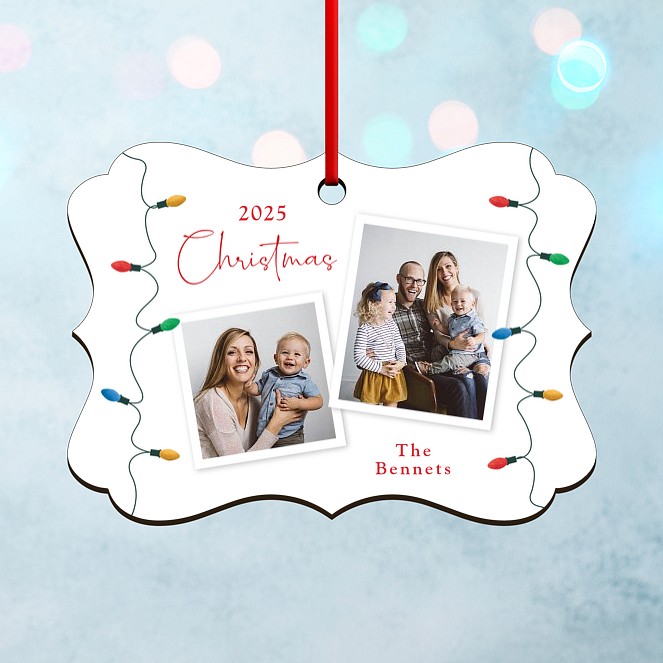 Holiday Lights Custom Ornaments