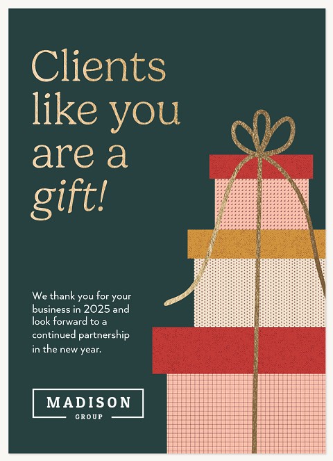 Gilded Gifts Business Holiday Cards