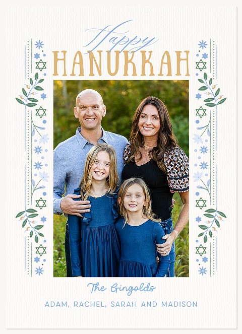 Elegant Frame Hanukkah Cards