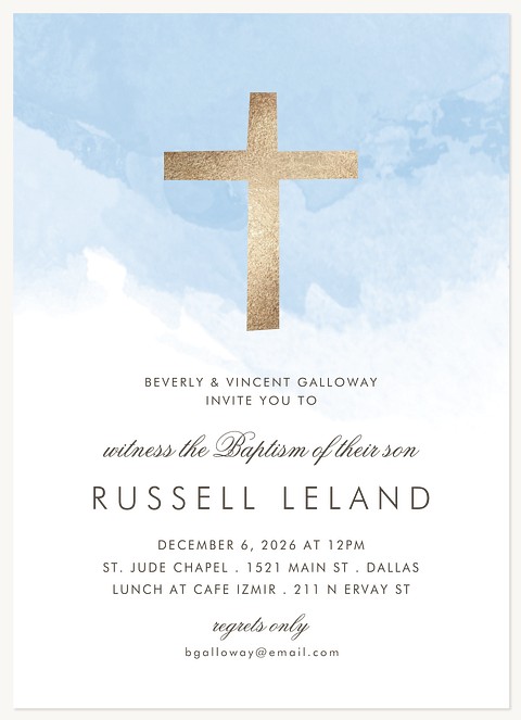 Gleaming Cross Baptisms & Christening Invitations