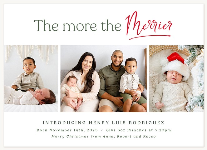 Even More Merry Baby's First Holiday Cards