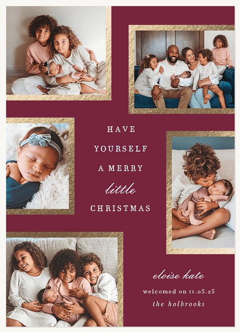 Gilded Frames Personalized Holiday Cards