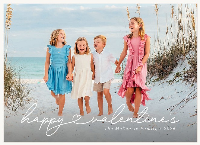 Scripted Heart Valentines Cards