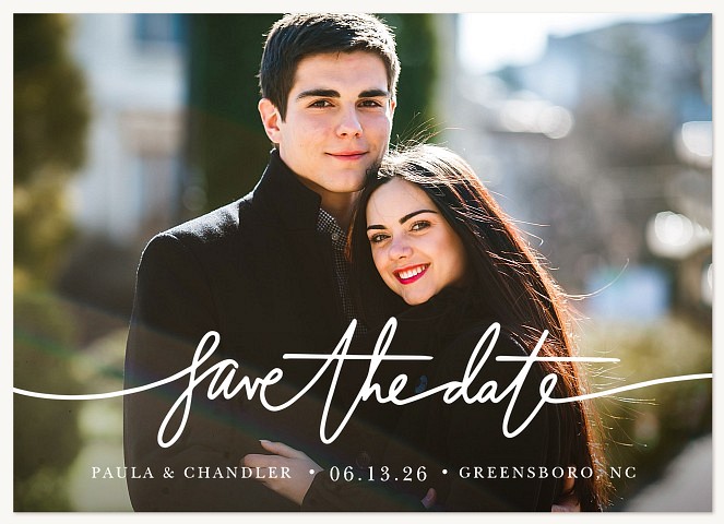 Stylish Script Save the Date Cards