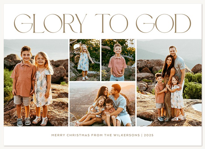 Grandeur Personalized Holiday Cards