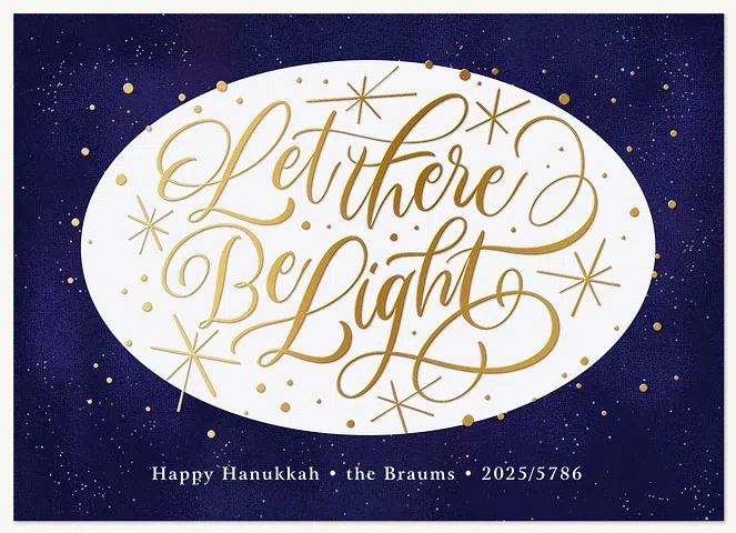Let There Be Light Hanukkah Cards
