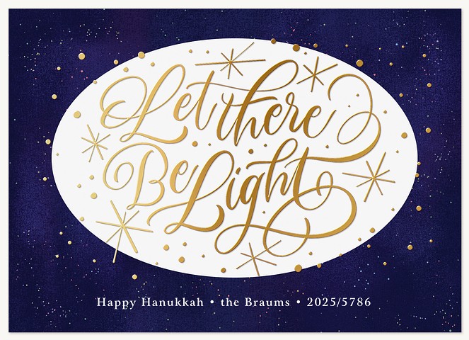 Let There Be Light Hanukkah Cards