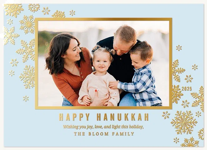 Luxe Snowflakes Hanukkah Cards