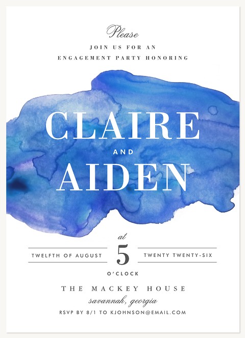 Seaside Engagement Party Invitations