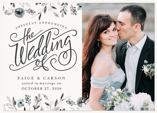 Wildflowers Wedding Announcements
