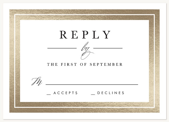 Royal Frame Wedding RSVP Cards
