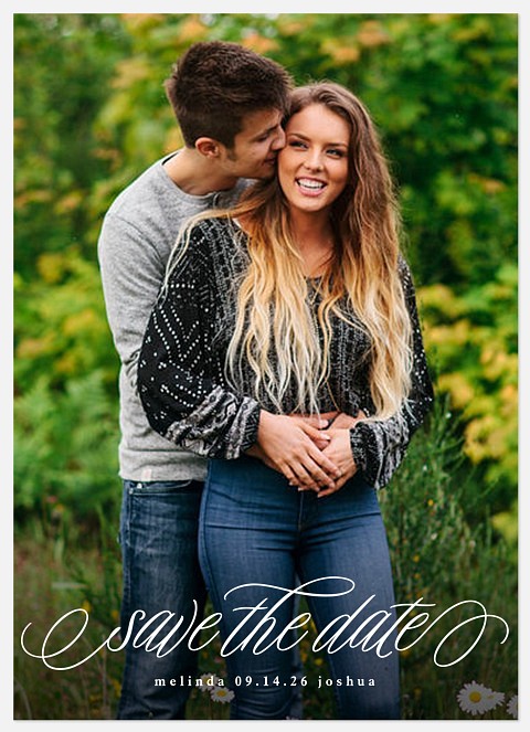 Beautiful Swirl Save the Date Photo Cards
